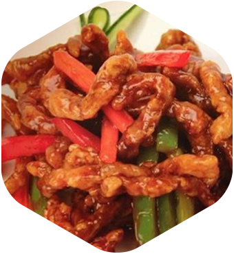 141. Crispy Shredded Beef in Sweet & Spicy Sauce